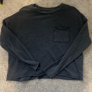 True Craft Women's Charcoal Grey Crew Neck Sweater